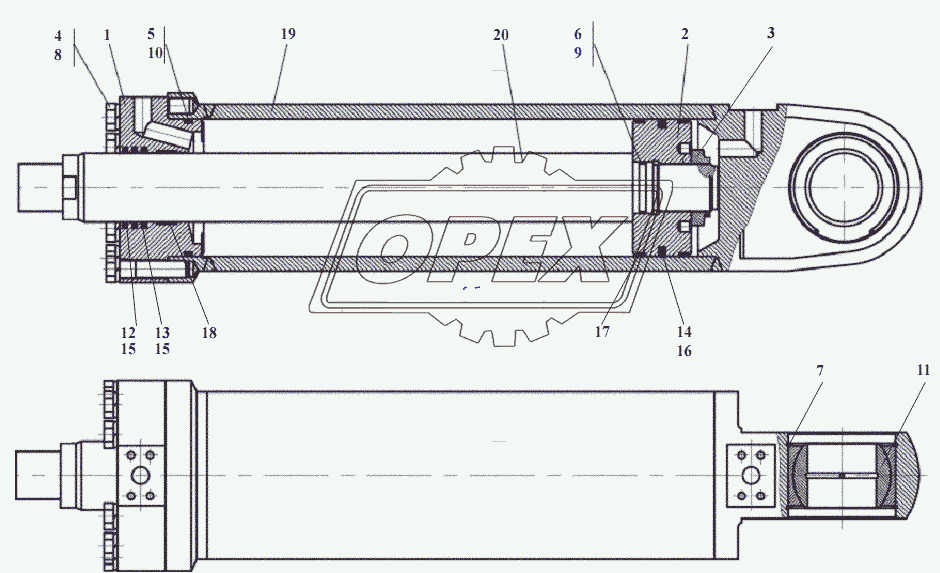 ЦЭ 125 063-00.000 Гидроцилиндр