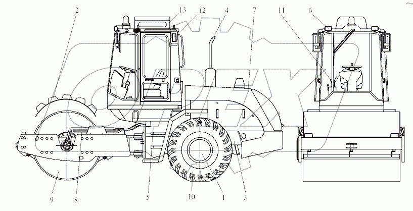Каток вибрационный самоходный АМКОДОР 6712В