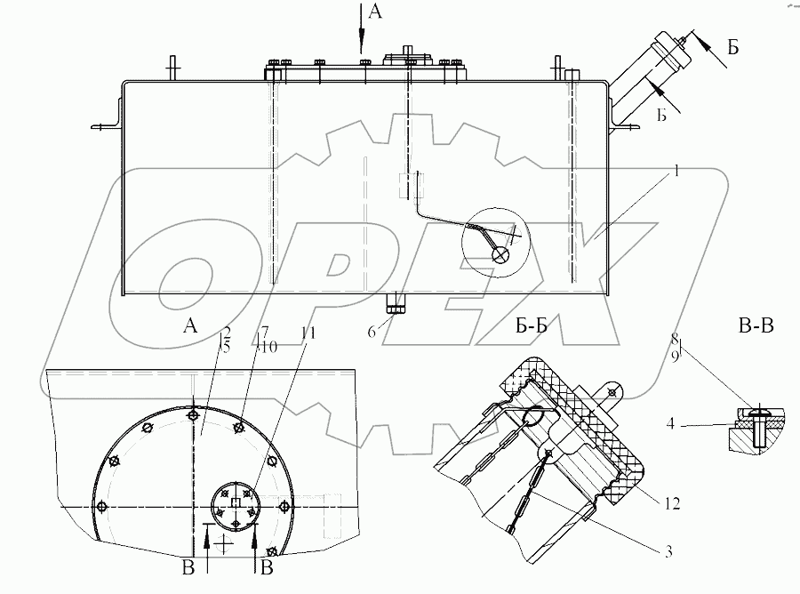 6712А.16.01.000 Бак топливный