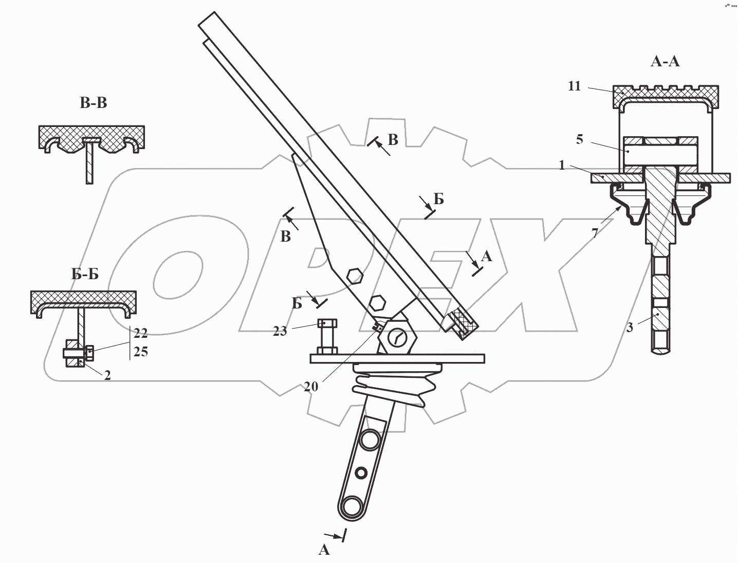 Педаль 732.11.08.300