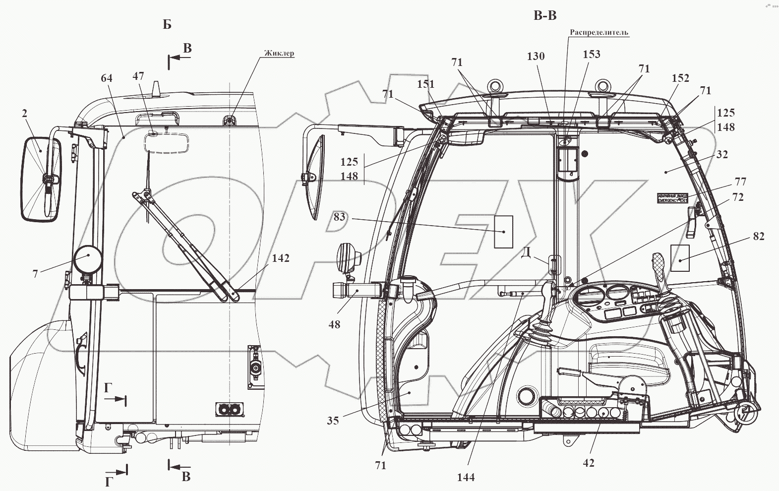 Кабина 732.50.00.010-В