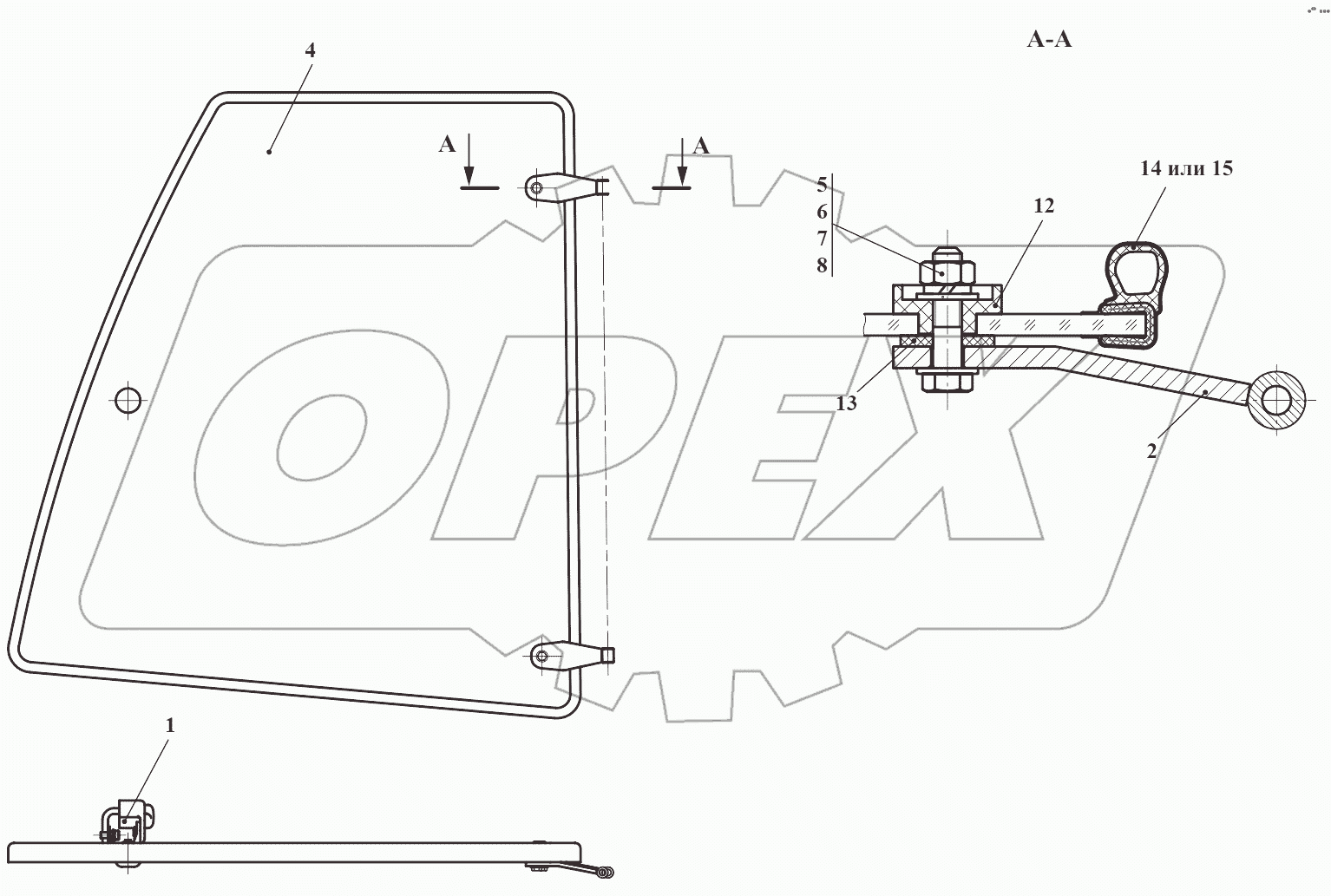 Окно боковое 732.50.08.150Т