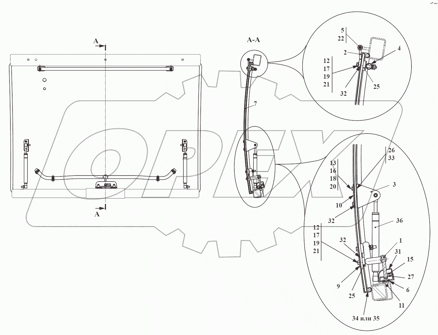 Стекло 732.50.08.420Т-В
