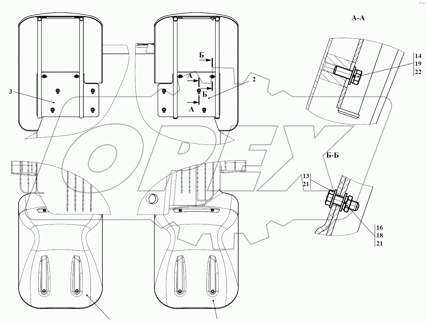Установка крыльев 732.84.03.000