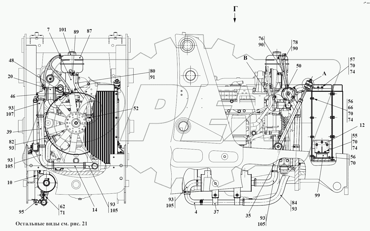 Система охлаждения 732.13.00.000Т