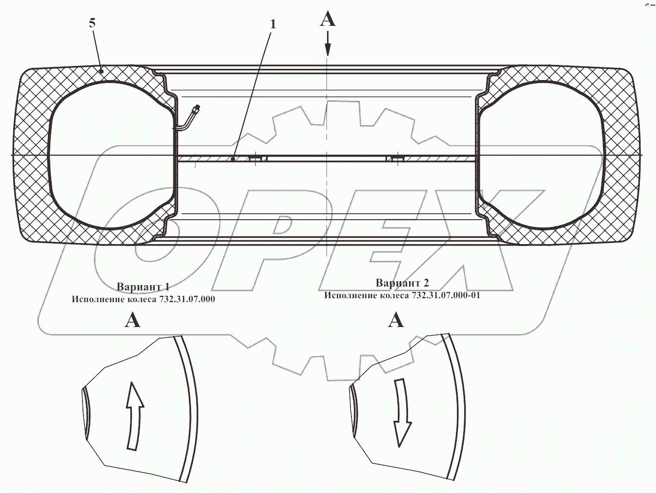 Колесо 732.31.07.000