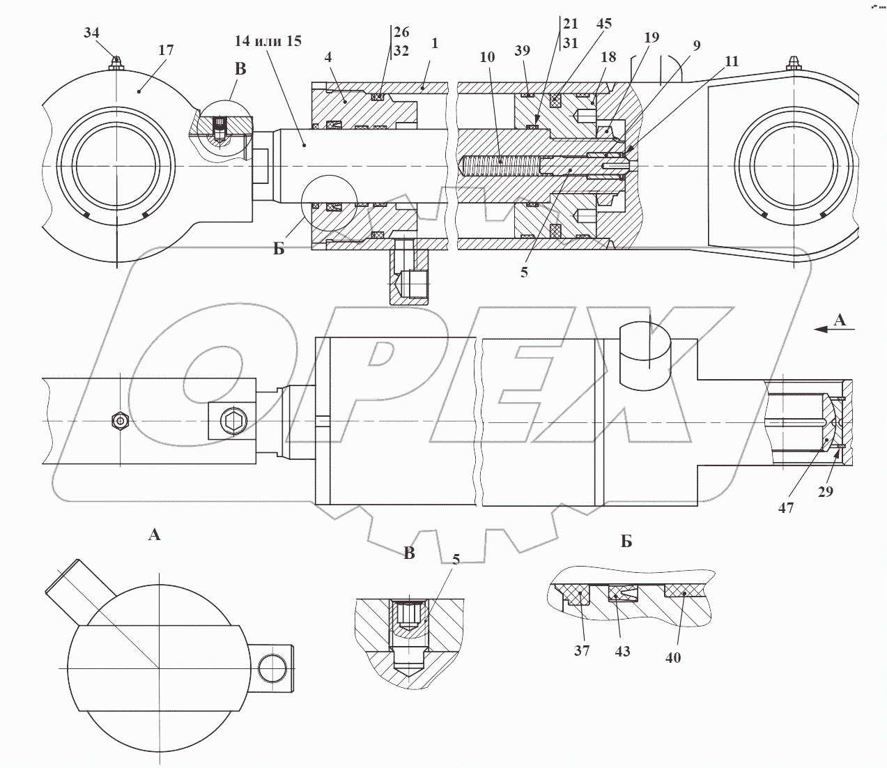 Гидроцилиндр 732.46.12.010-Б