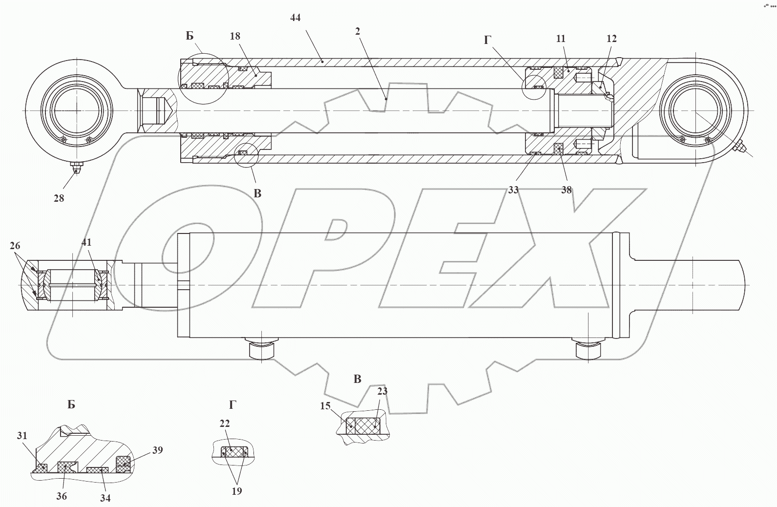 Гидроцилиндр 732.46.23.010
