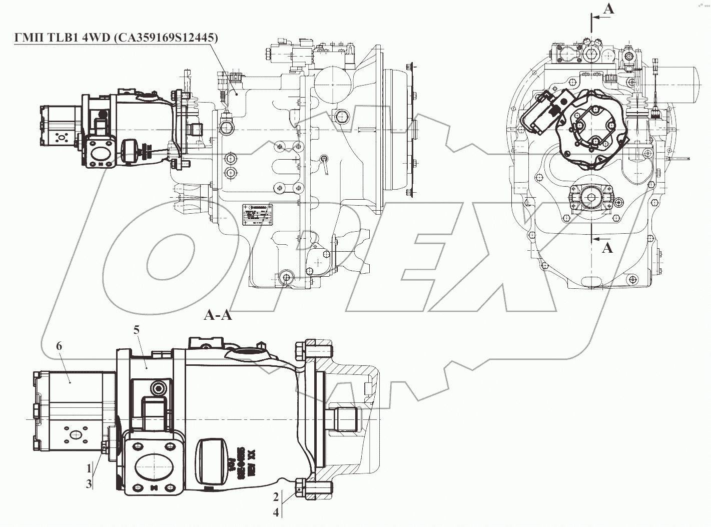 Установка гидронасоса 732.46.11.000
