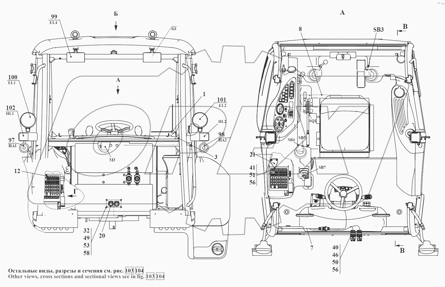 Электросистема кабины 732.38.00.000