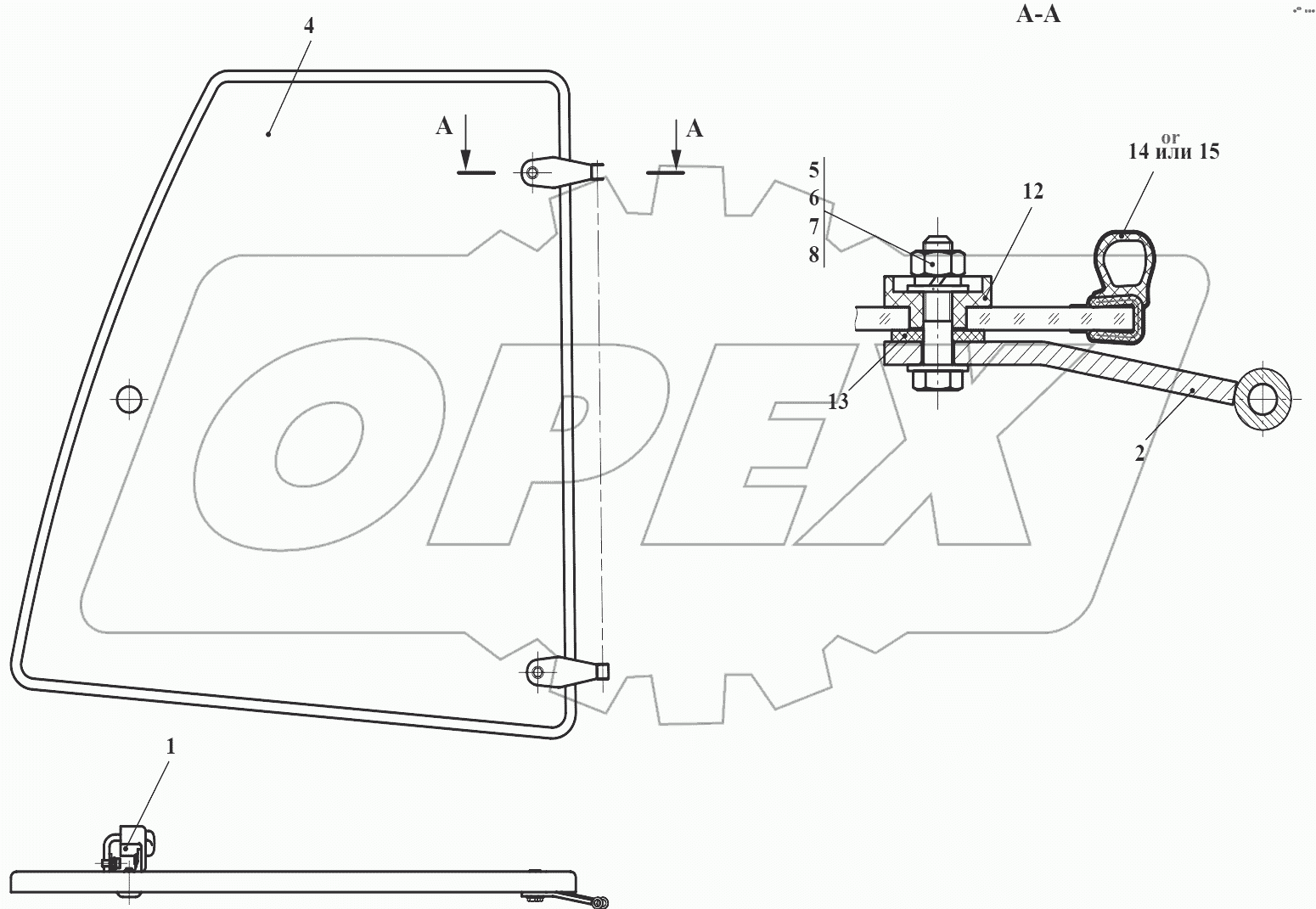 Окно боковое 732.50.08.150Т