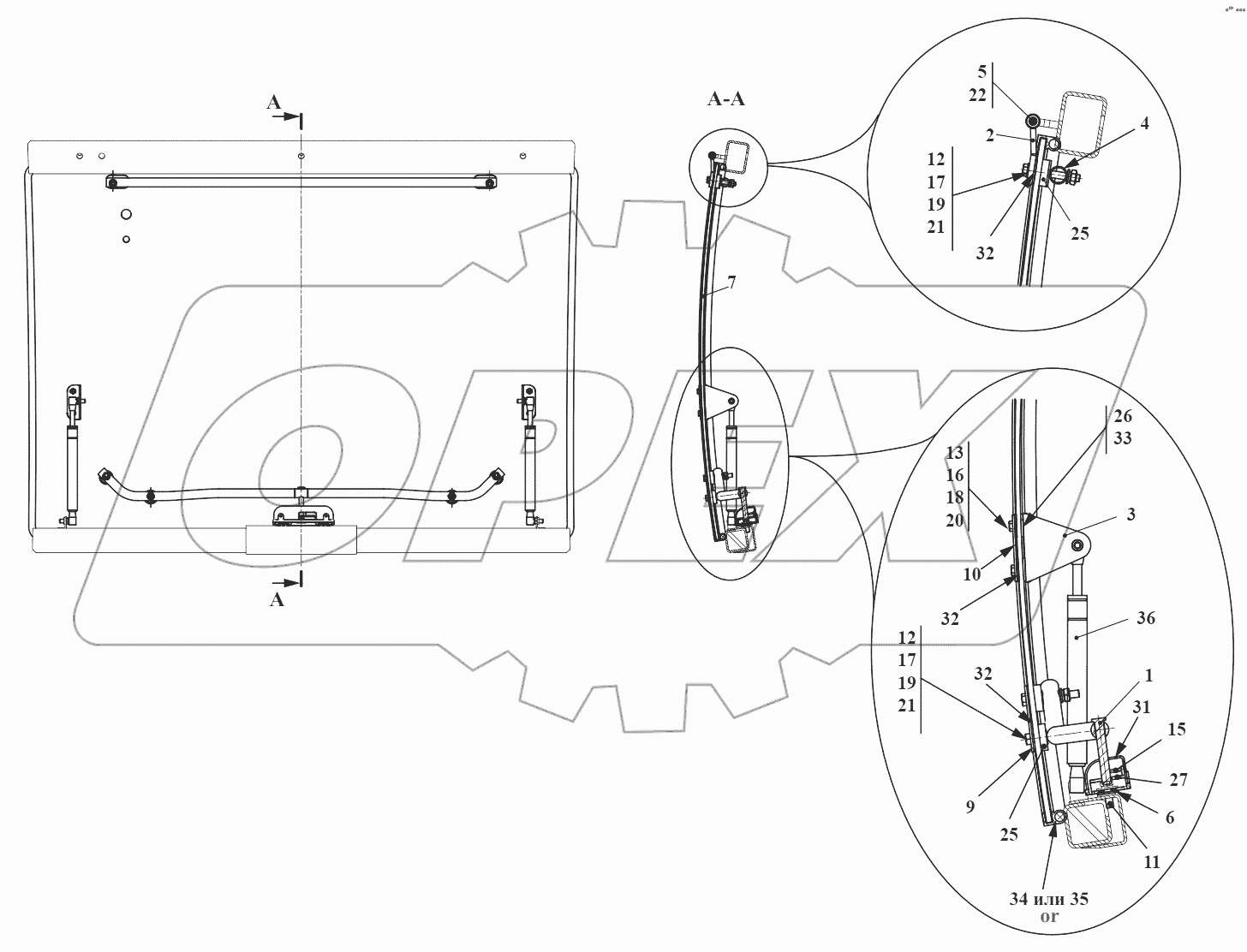 Стекло 732.50.08.420Т-В