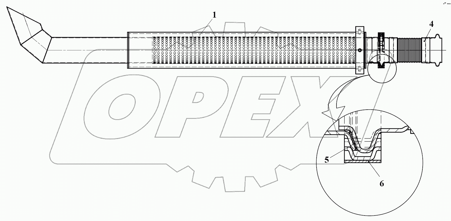 Труба выпускная 732.12.00.500Т