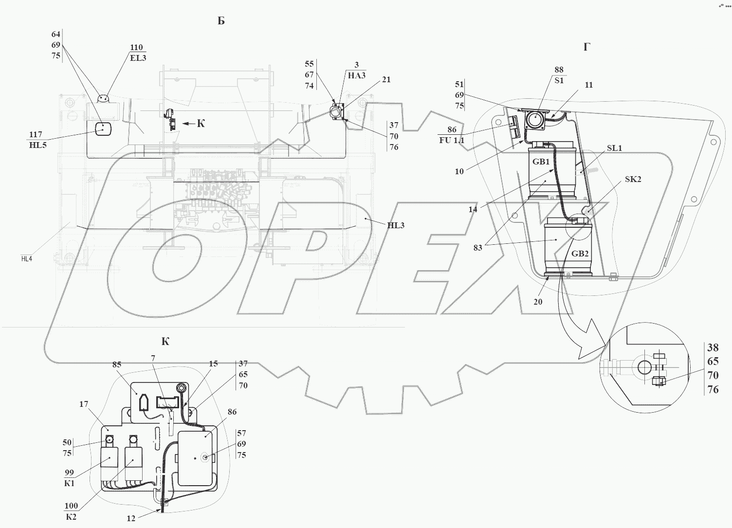 Электросистема 732.37.00.000