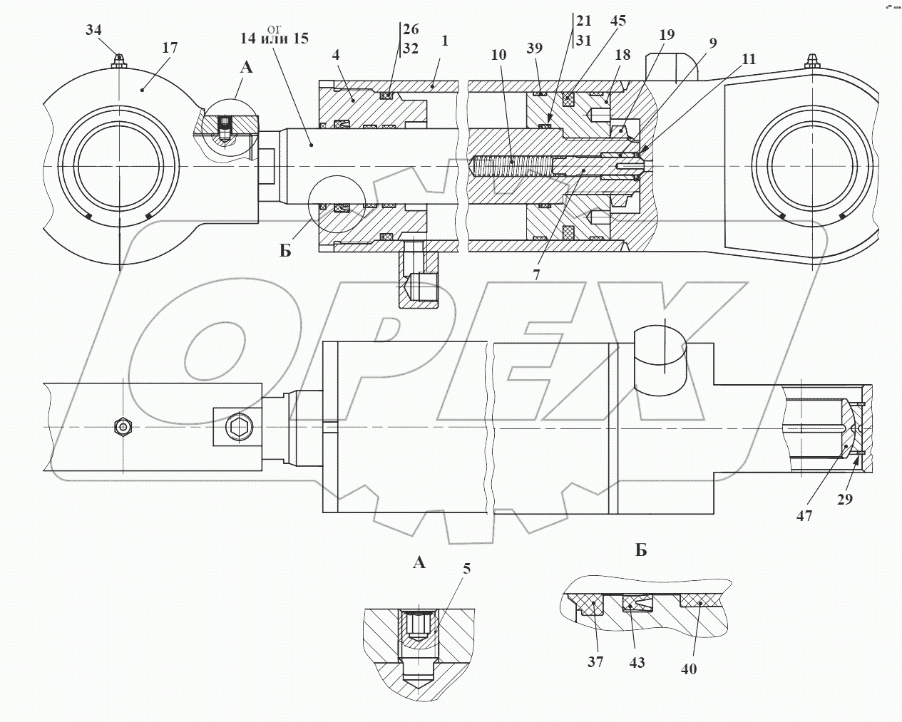Гидроцилиндр 732.46.12.010-Б