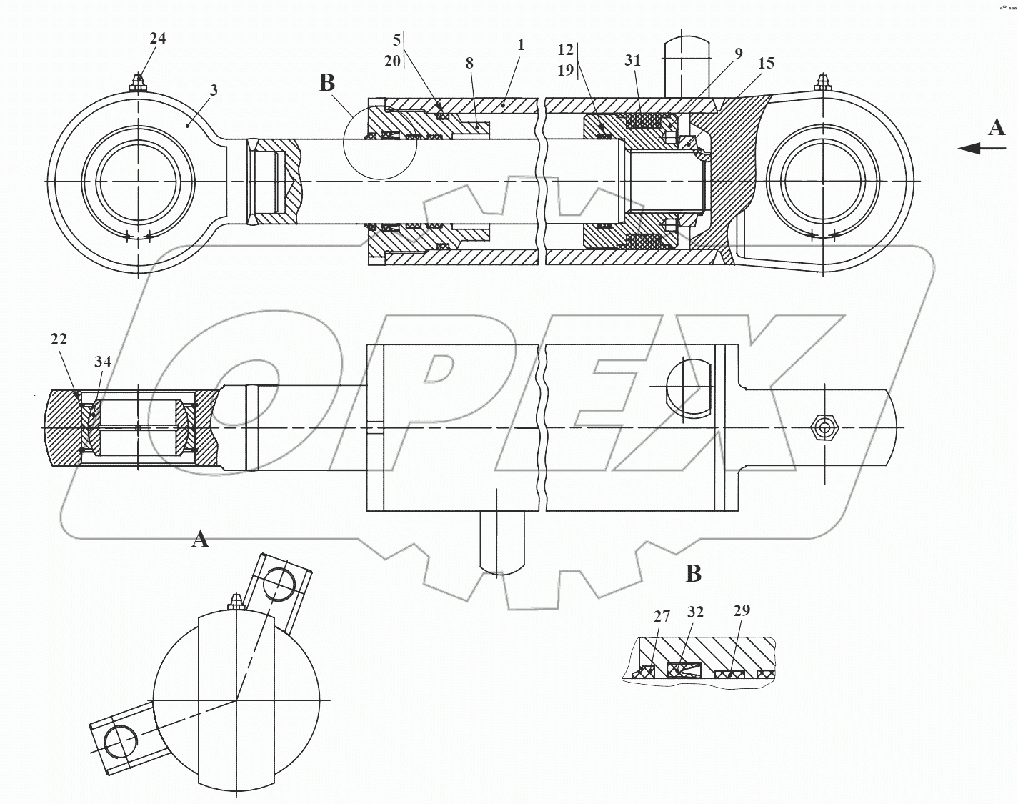 Гидроцилиндр 732.46.14.010