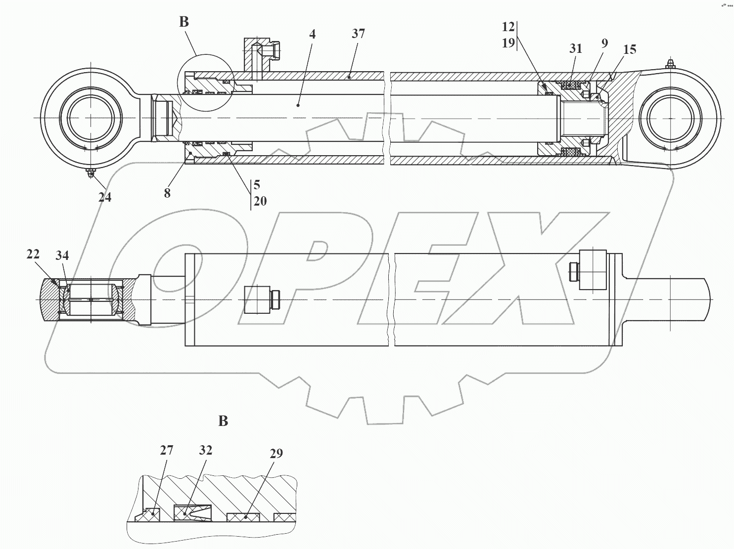 Гидроцилиндр 732.46.21.010