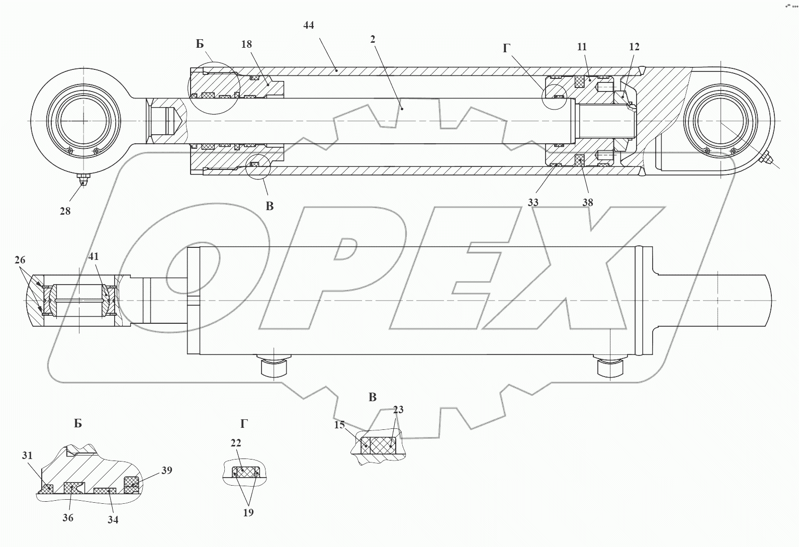 Гидроцилиндр 732.46.23.010