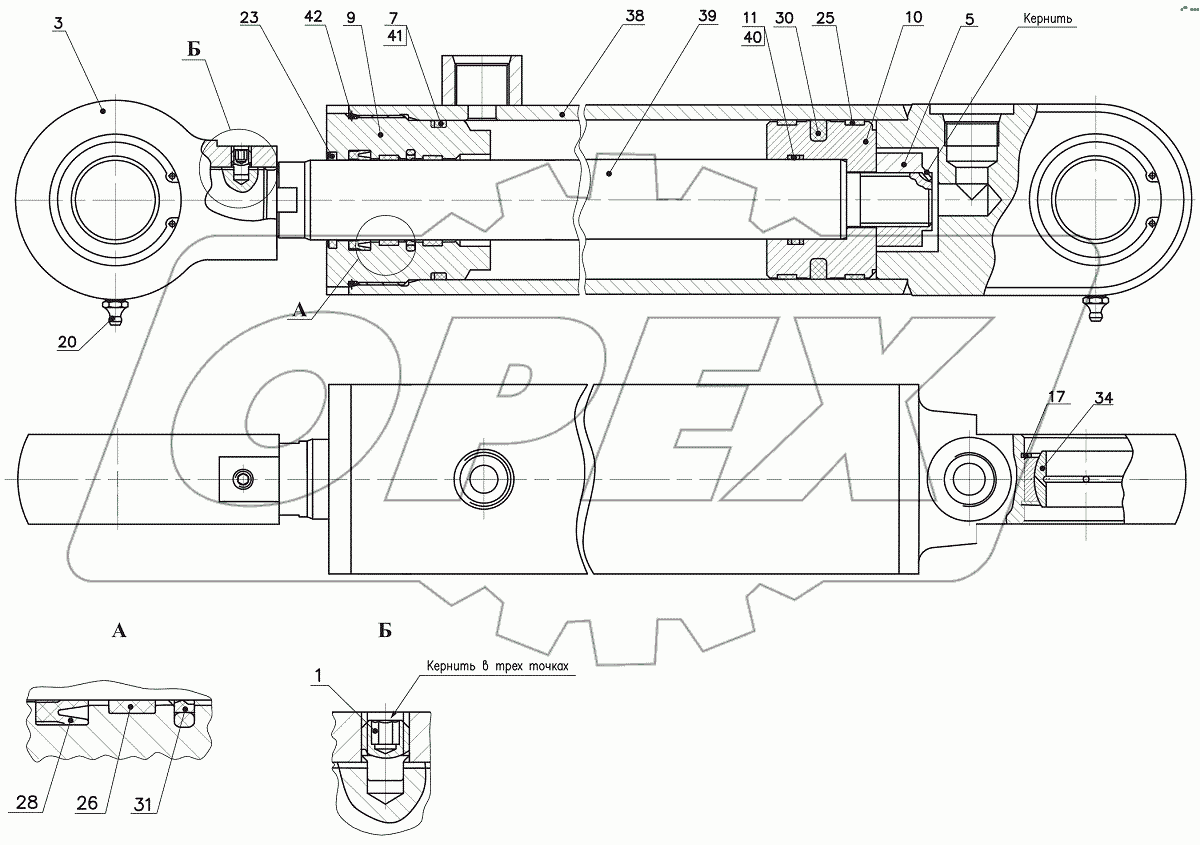  Гидроцилиндр Ц080040.00.000-В