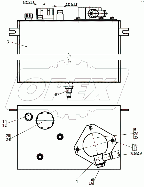  Гидробак. Е25.46.05.000