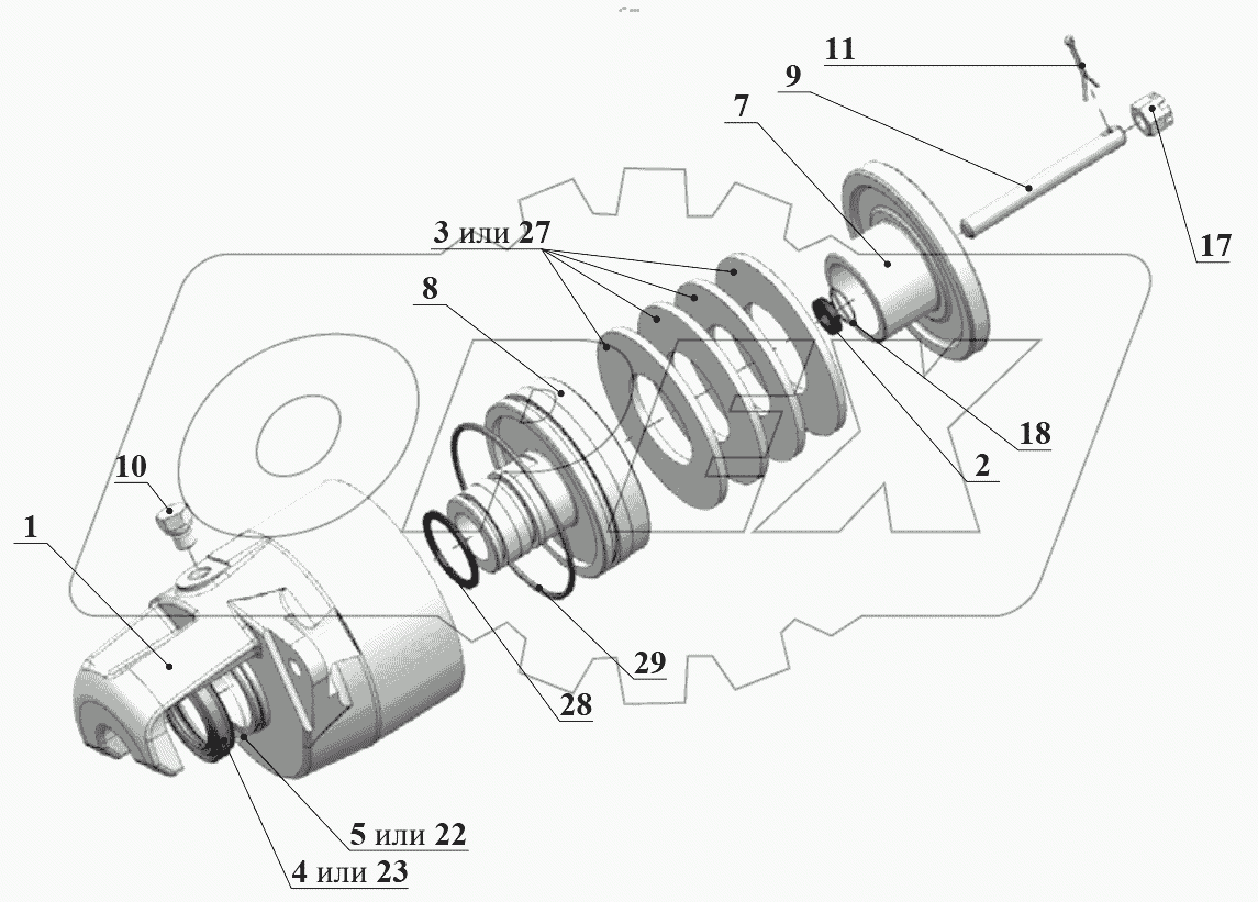  Механизм тормозной У35615-35.530