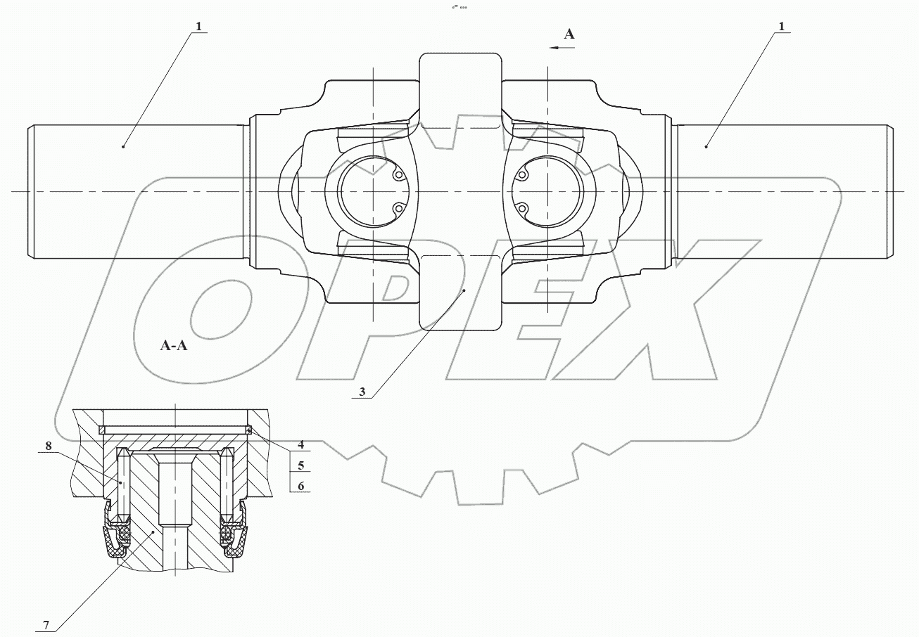  Шарнир сдвоенный 15У.23.01.030