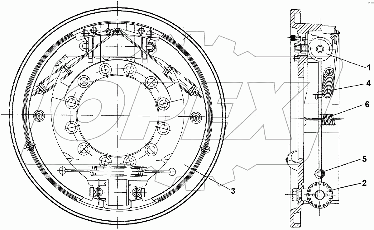 ТОРМОЗ;BRAKE ASSY