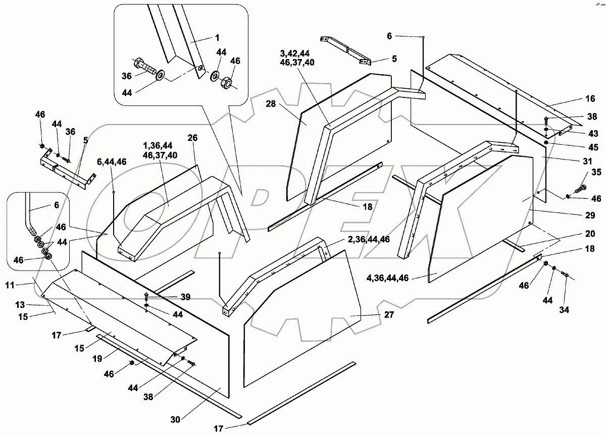  ОБЛИЦОВКА ЧЁЕРНАЯ;COWLING BLACK