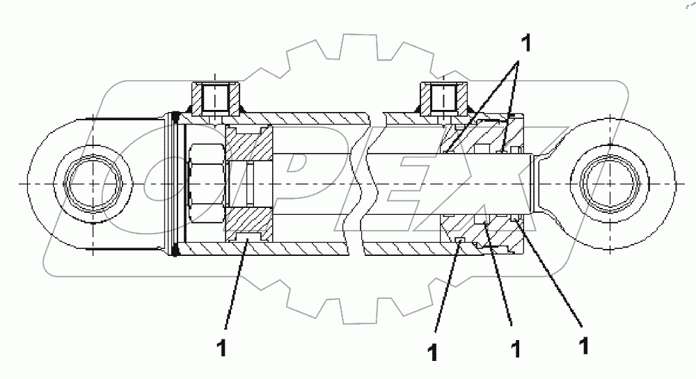 ГИДРОЦИЛИНД УПРАВЛ;STEERING CYLINDER