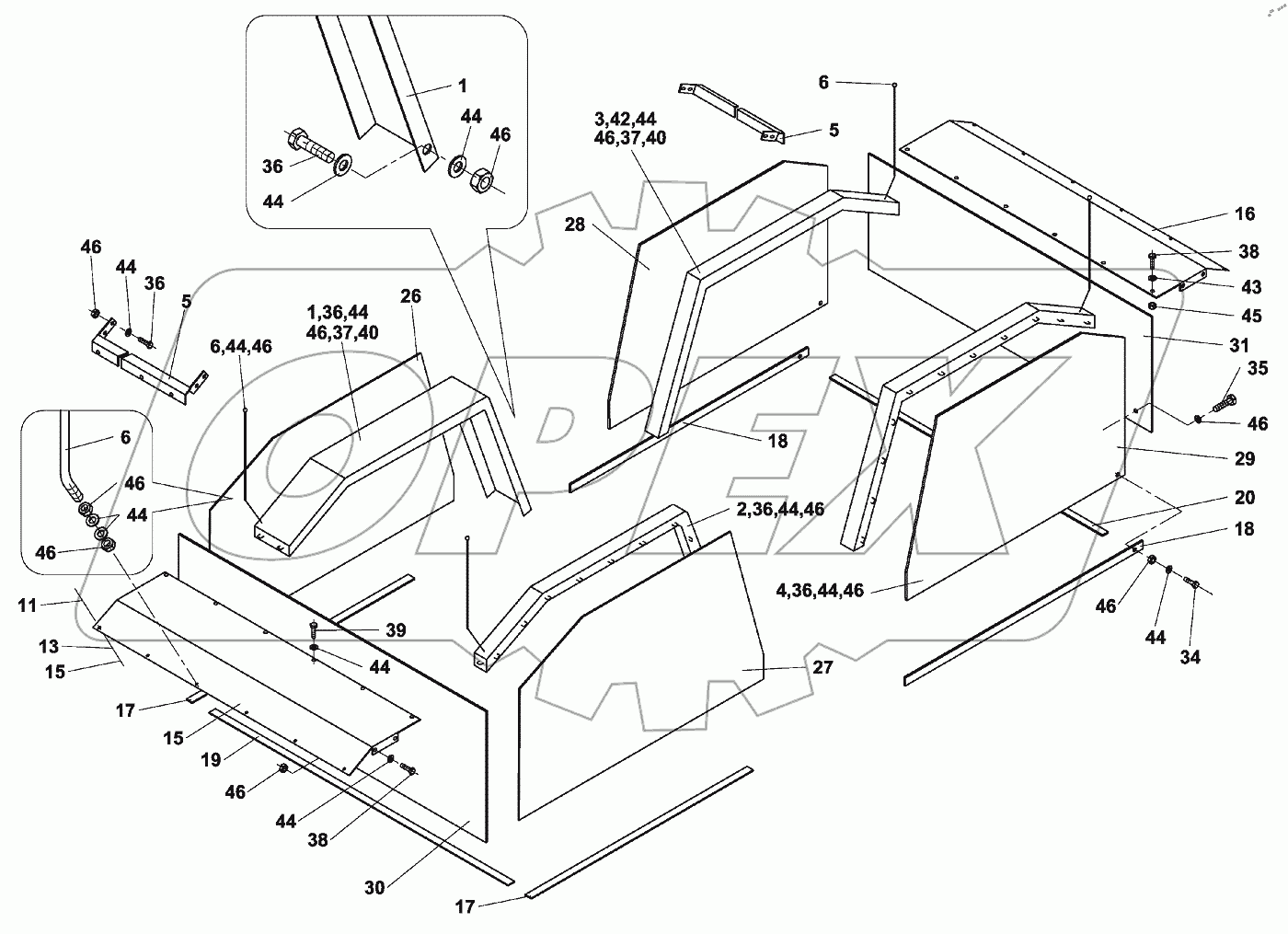  ОБЛИЦОВКА ЧЁРНАЯ;COWLING BLACK