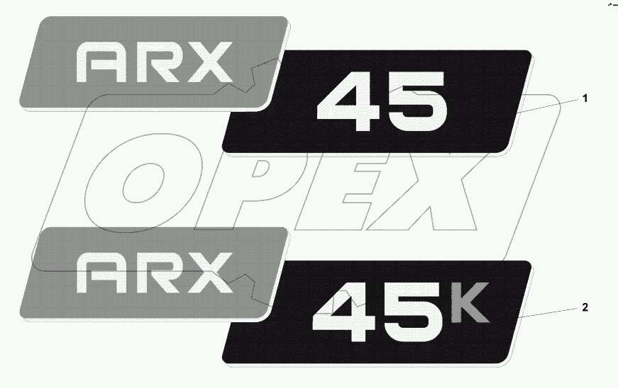  Model self-adhesive labels