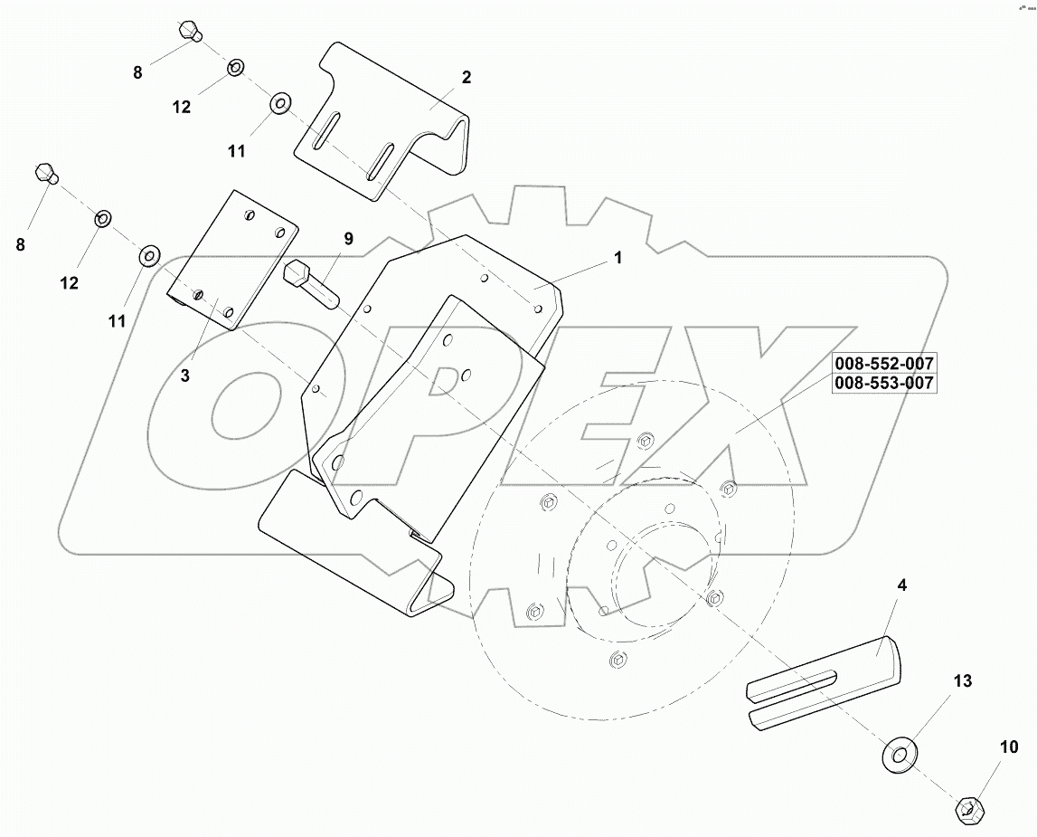  Left  roller bracket