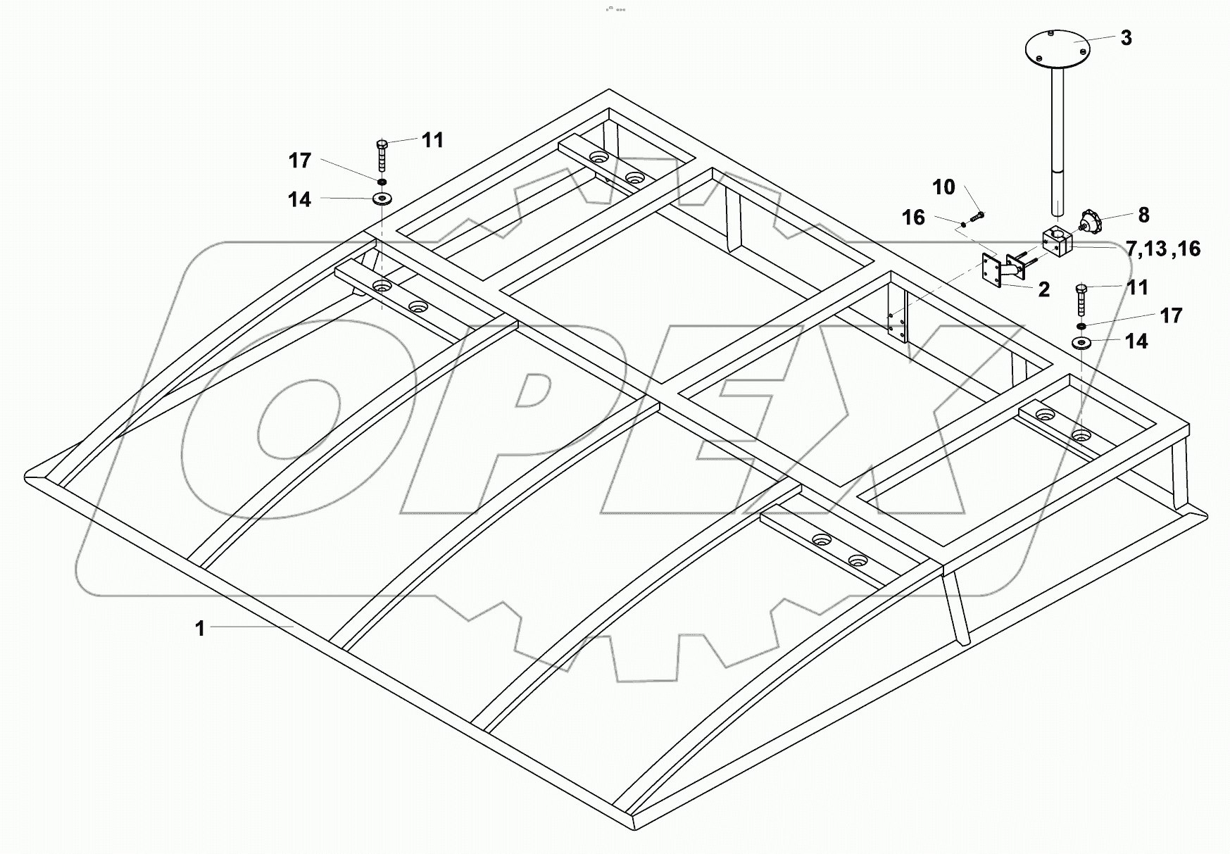  Canvas canopy for the revolving light