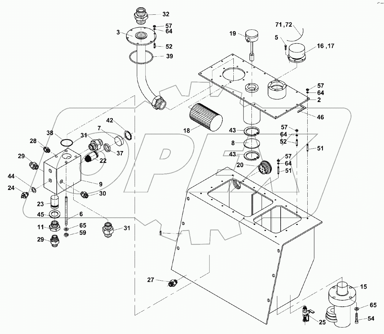  362 БАК ГИДРАВЛИЧЕСКИЙ;HYDRAULIC TANK