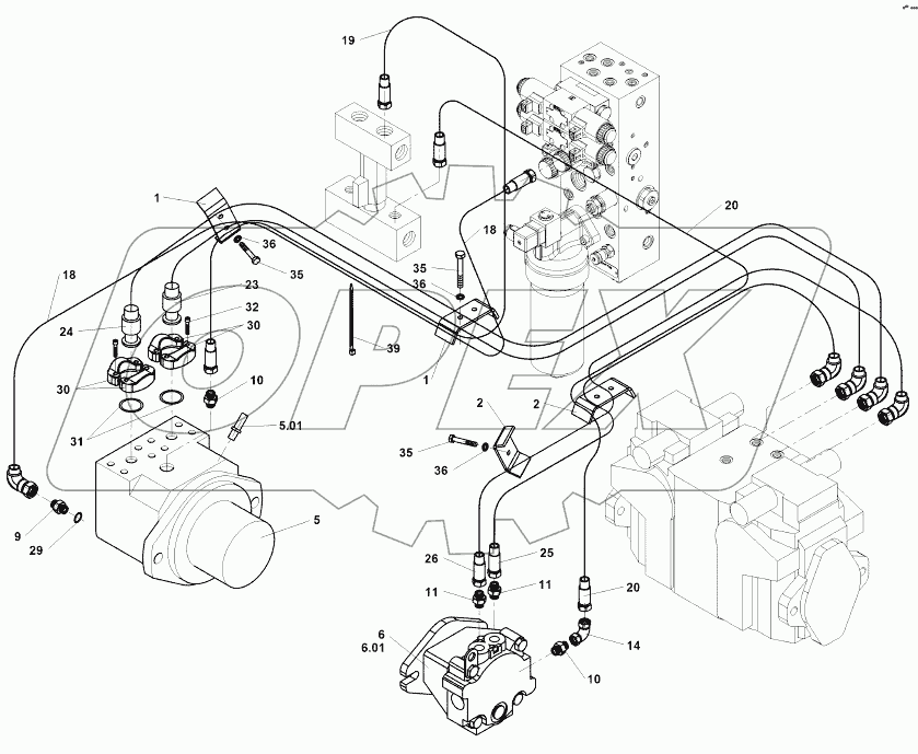  Front drum hydraulic system