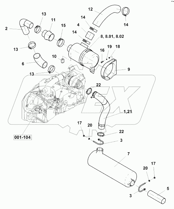  Intake and exhaust pipe