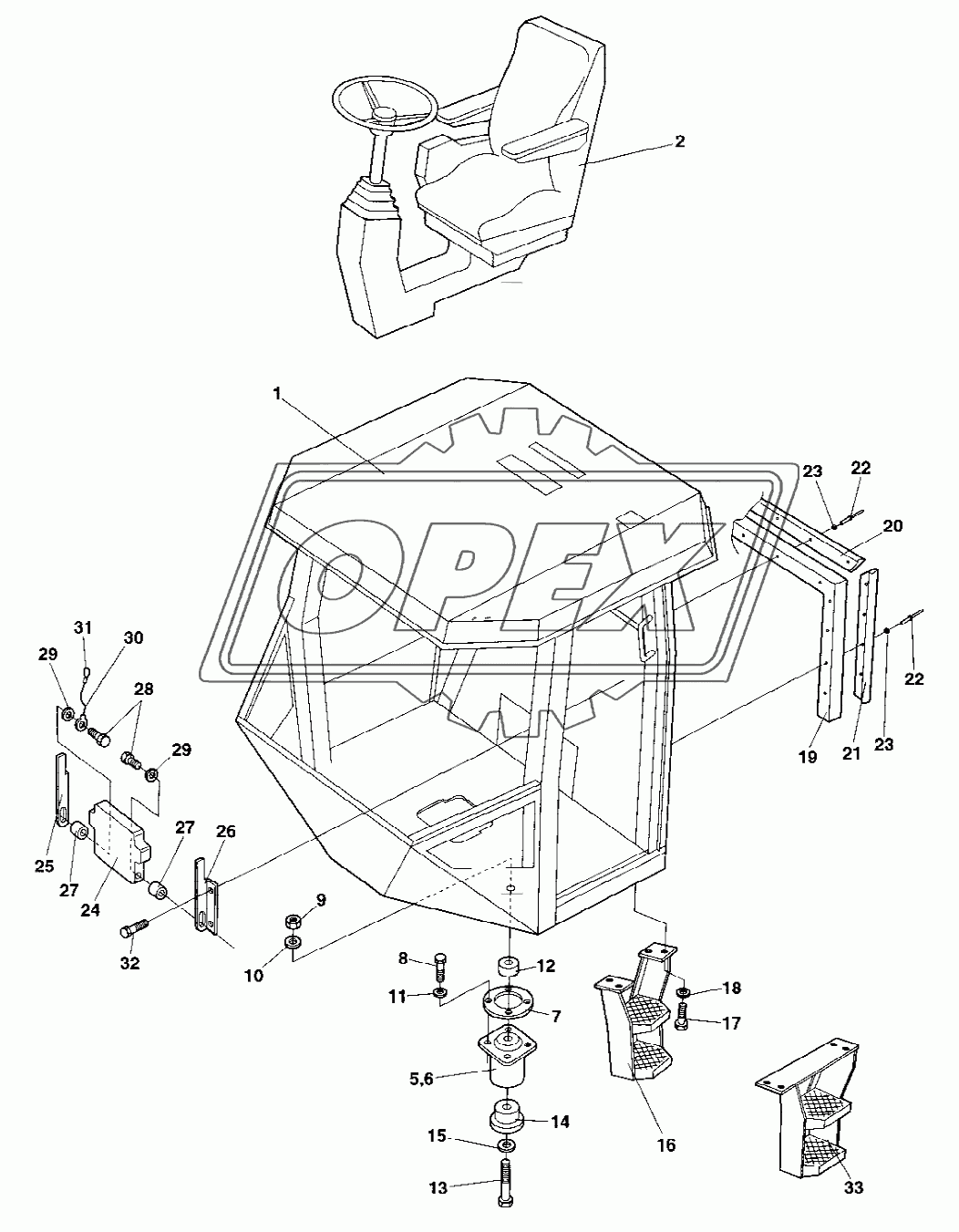 Drivers platform, for cab Up to 68X20851