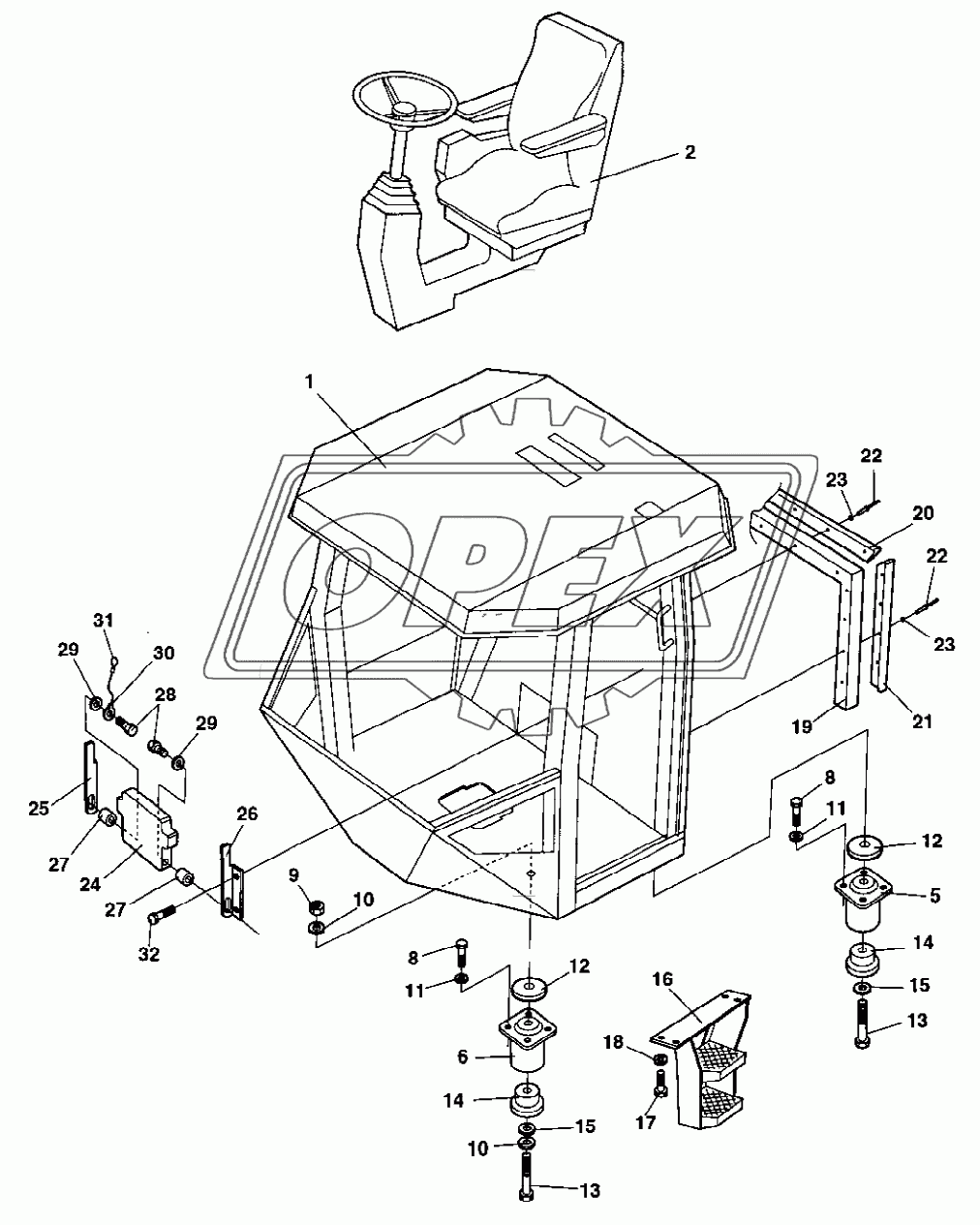 Drivers platform, for cab From 68X20852