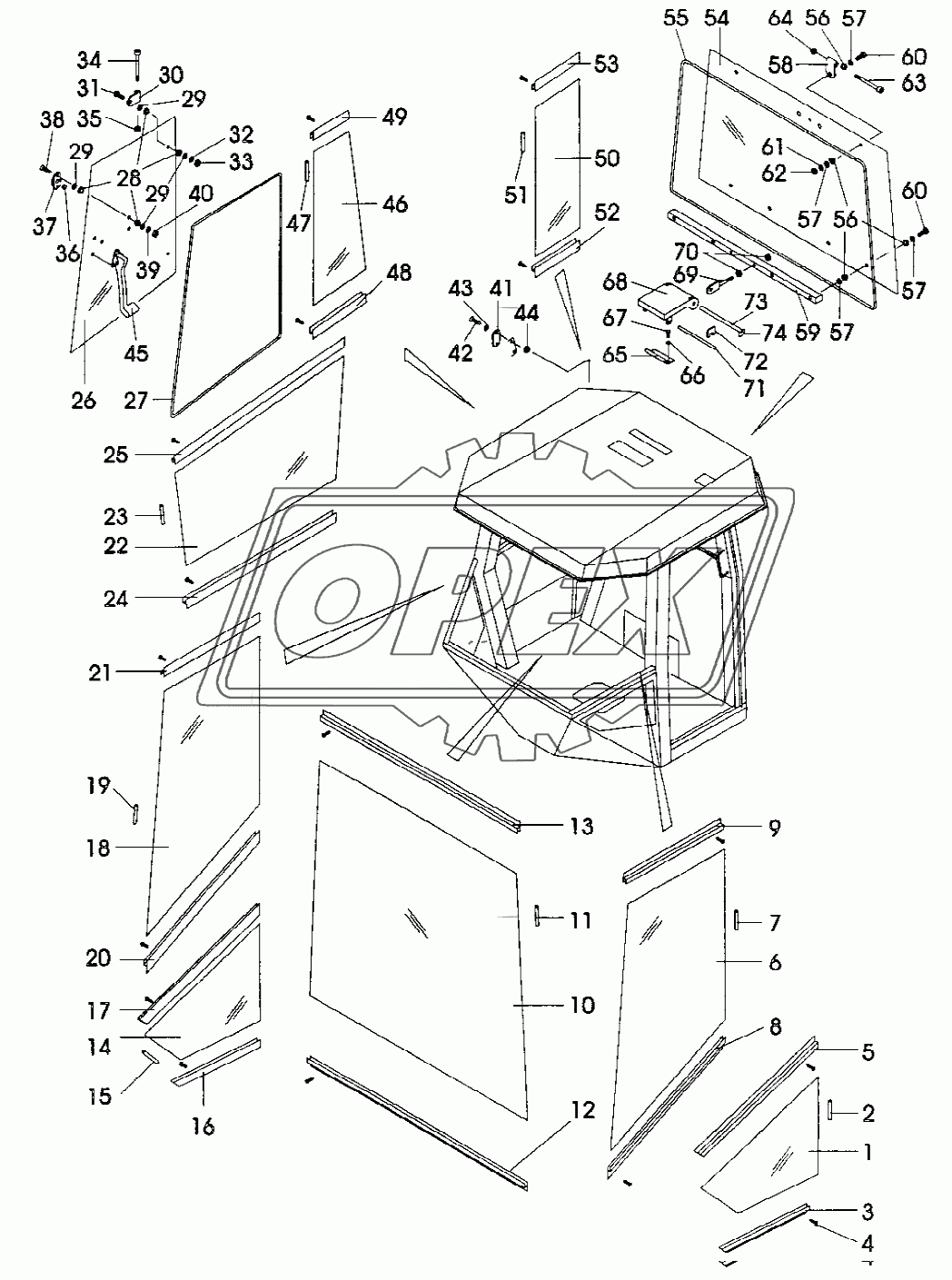 Cab Screens (Cab Up to 68X20851)