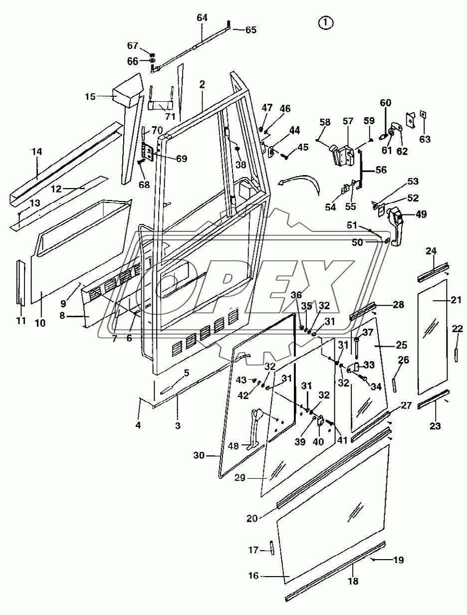 Cab Door (Cab Up to 68X20851)