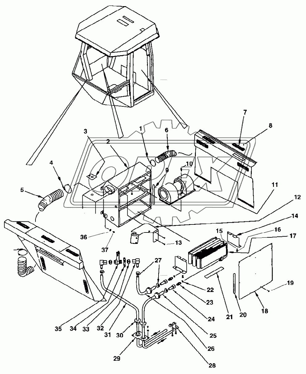 Cab Heater and fan system Up to From 68X20496