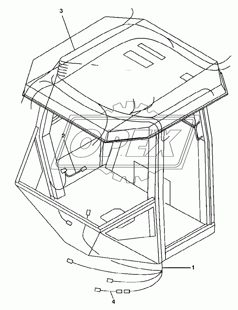 Cab Wiring harness (Cab Up to 68X20851)