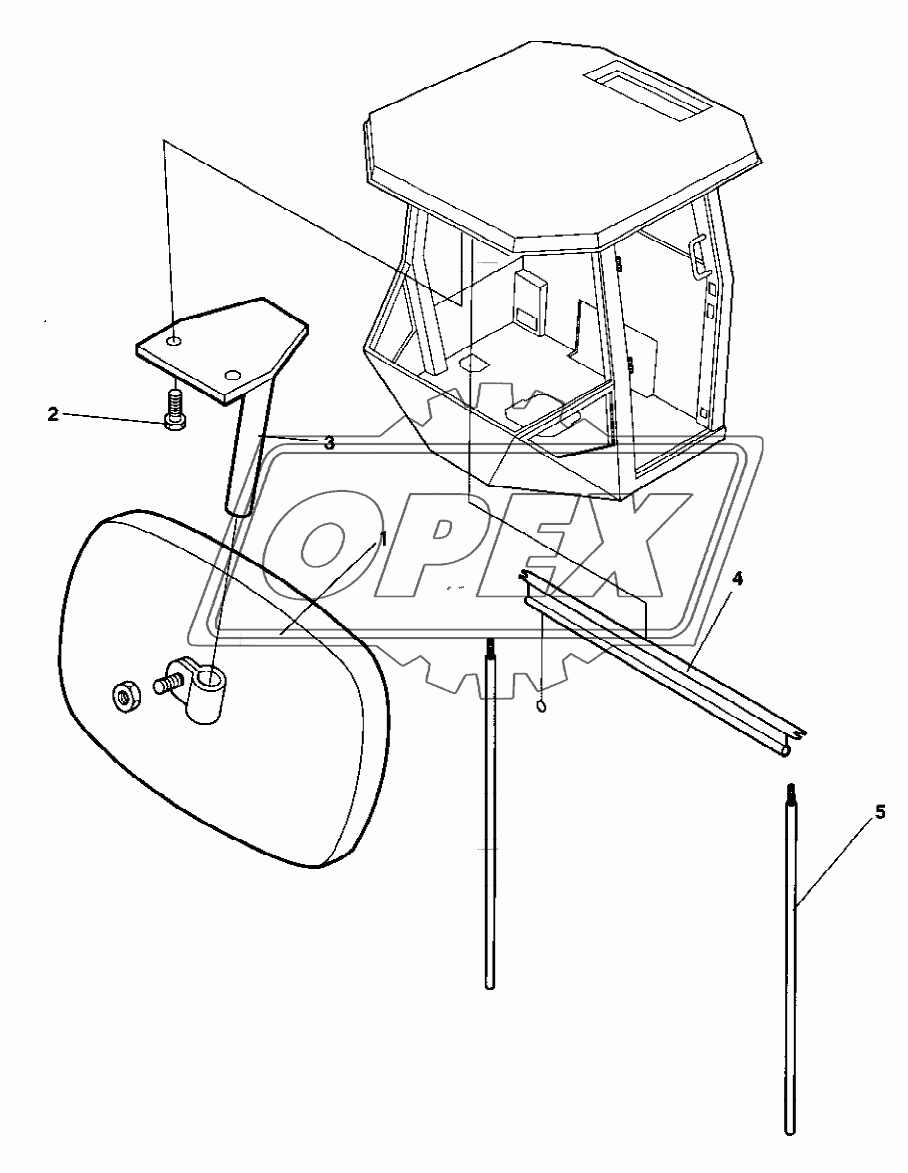 Cab Mirror, Sun curtain (From 68X20852)