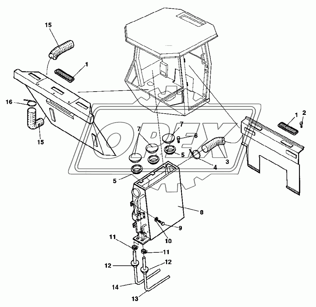 Cab Heater system (From 68X20852)