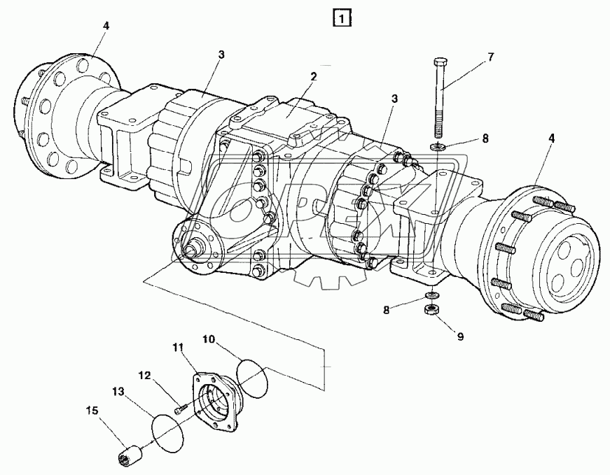 372941  Rear axle No-Spin, Option Up to 68X20840