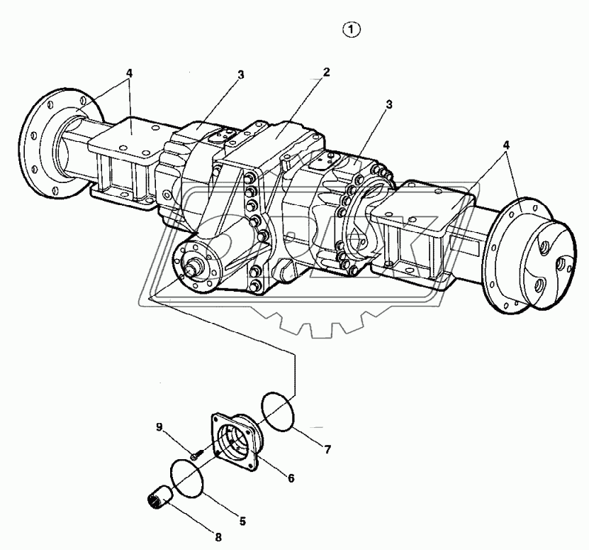 383856 Rear axle No-Spin, Option From 68X20841