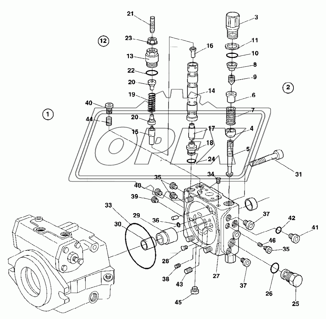 937168 Valve block, cpl