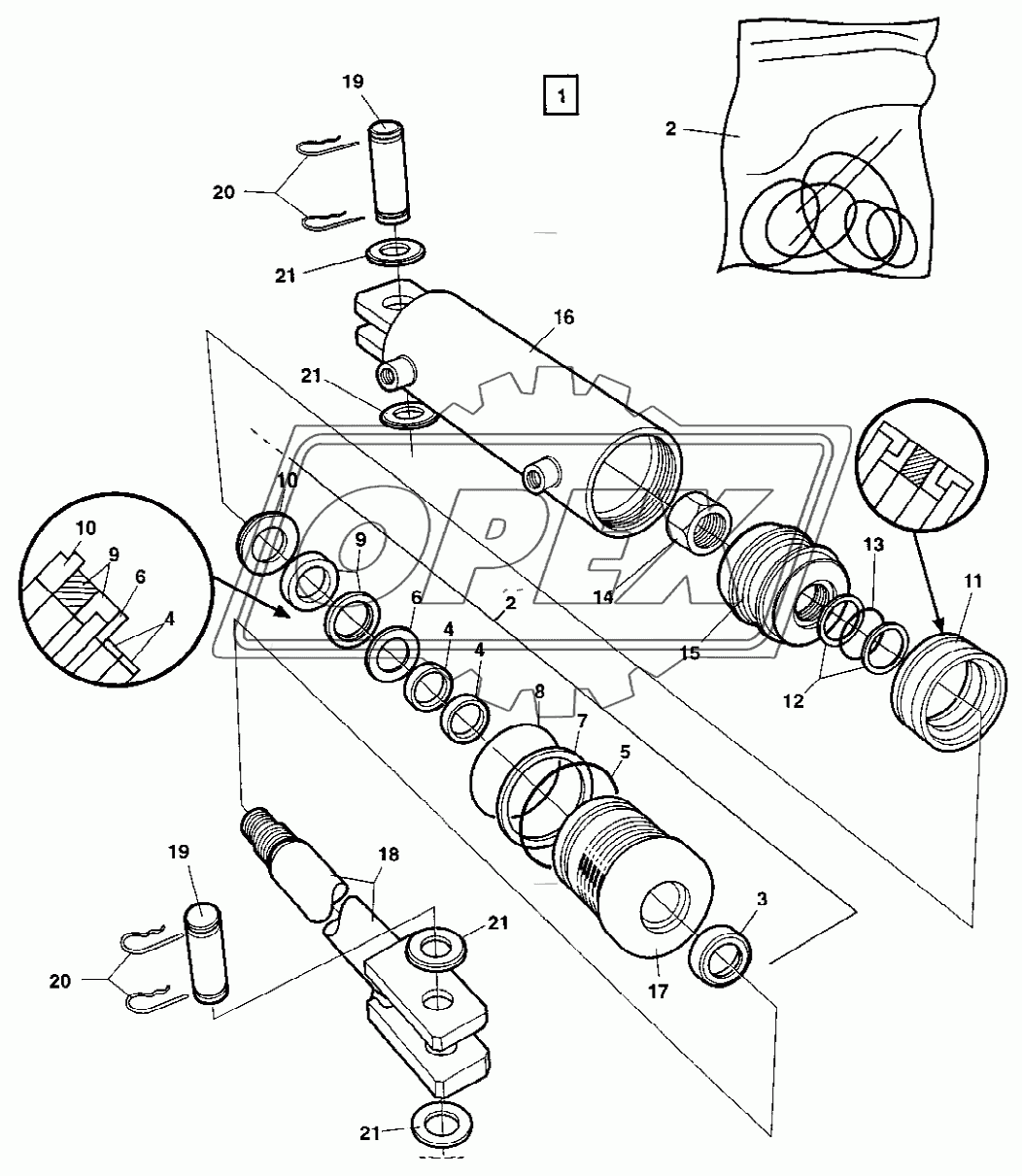 373410 Hydraulic cylinder Up to 68X20414