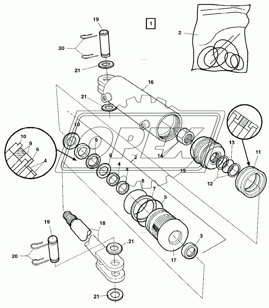 375031  Hydraulic cylinder From 68X20415