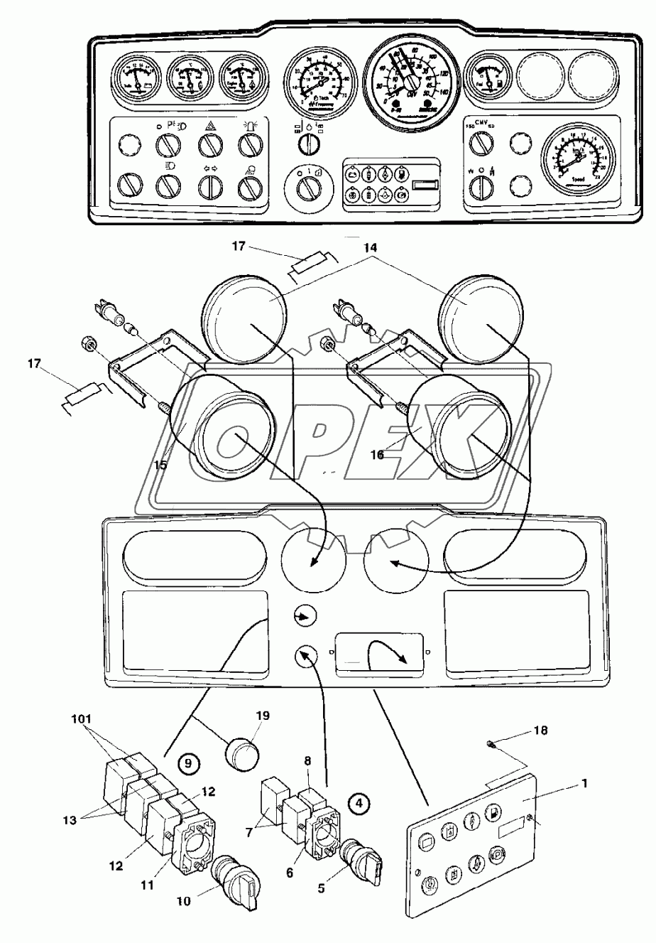 Instrument panel Main From 68X20577